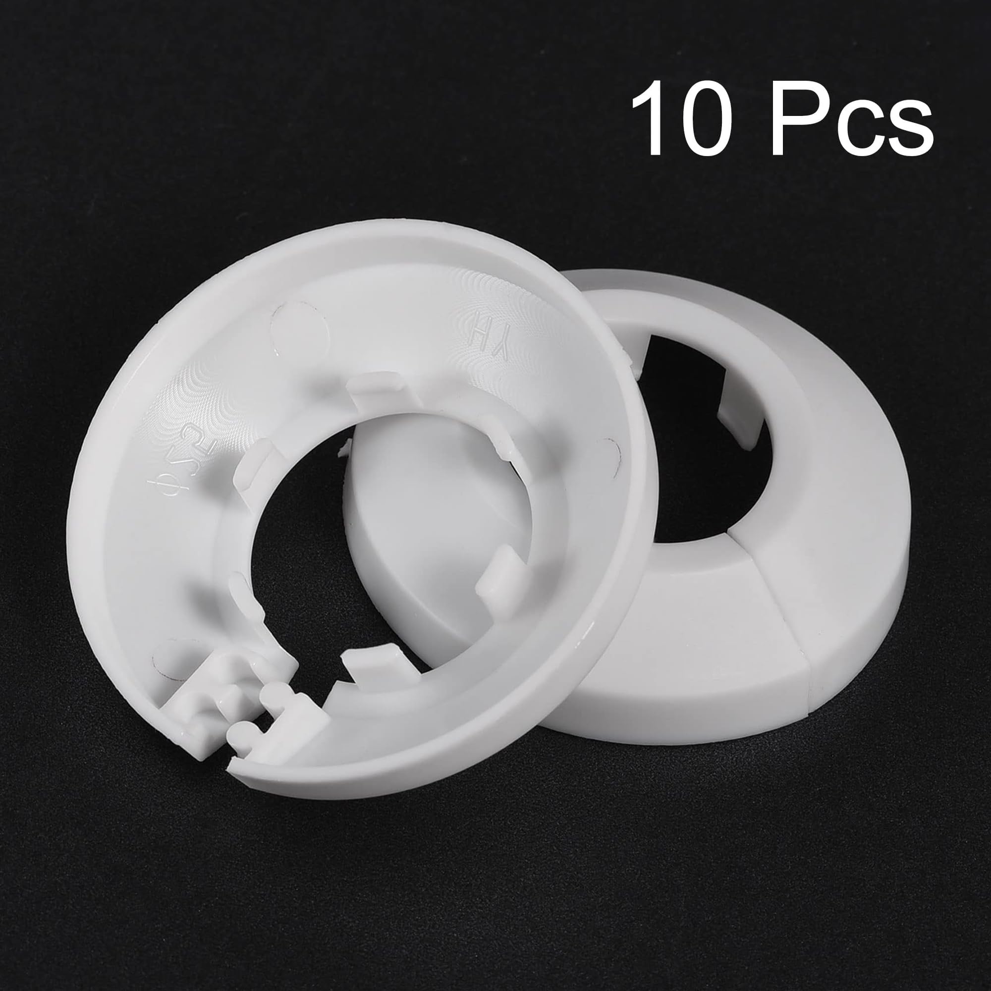 TOP-VIGOR 10pcs 26.5mm Pipe Cover Decoration, Click-in PP Plastic Escutcheon Pipe Collar for Water Pipe Drain Line - Image 3
