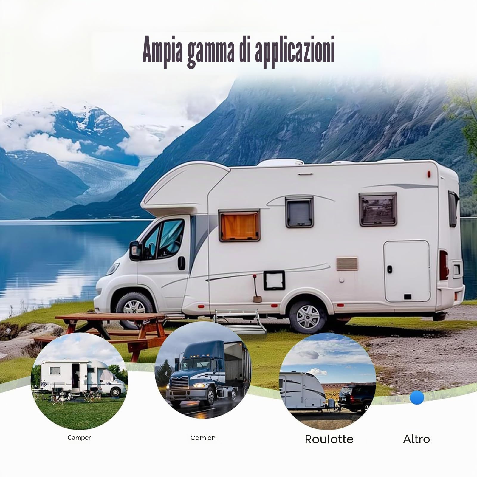 Gradino Camper,Gradino per Camper in Lega di Alluminio con Strisce Antiscivolo,Raccordi per Gradini per Roulotte Pieghevoli,Super capacità di Carico di 200 kg,Adatto a Camion e Roulotte