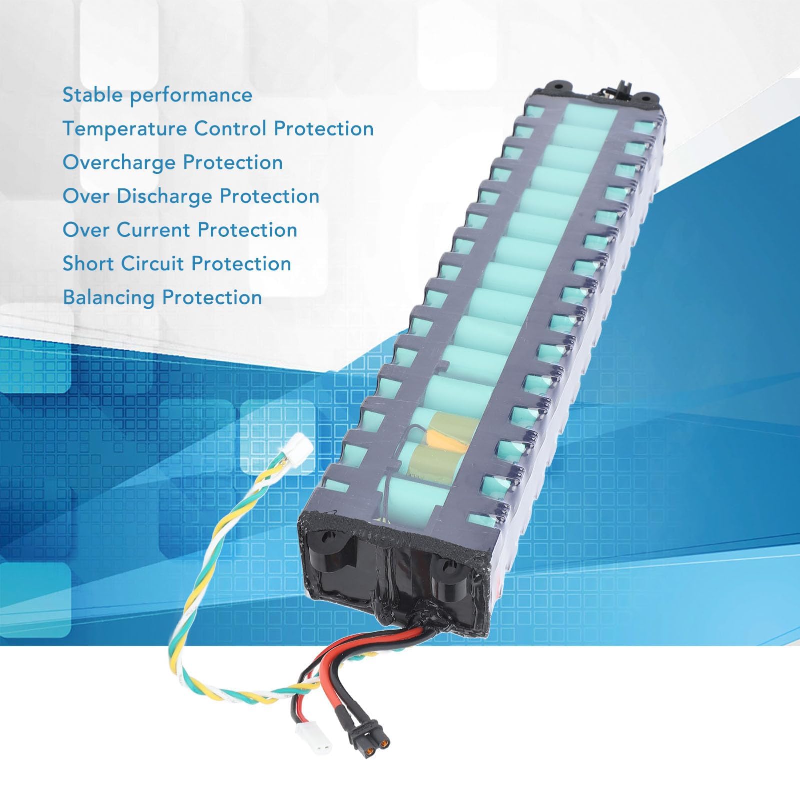 XHTLLO 36V 9600mAh Electric Scooter Battery Pack for M365, High Lidacity Lithium Battery with Safetyty Features