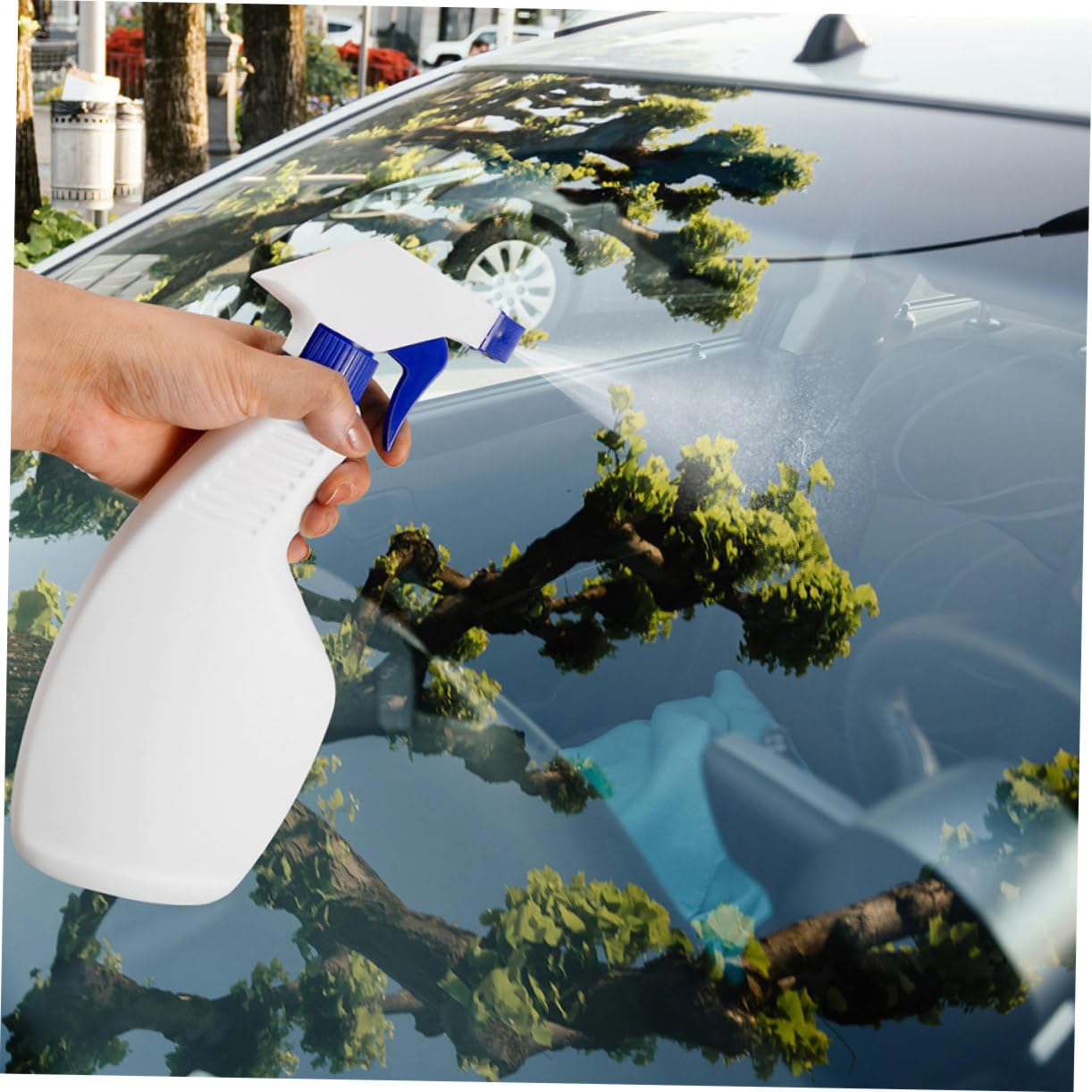 MAGICLULU Spray de Plástico Blanco de 500ml Paquete de 8 Botellas Diseño Ergonómico, Reutilizables para Limpieza para Uso Comercial y Doméstico
