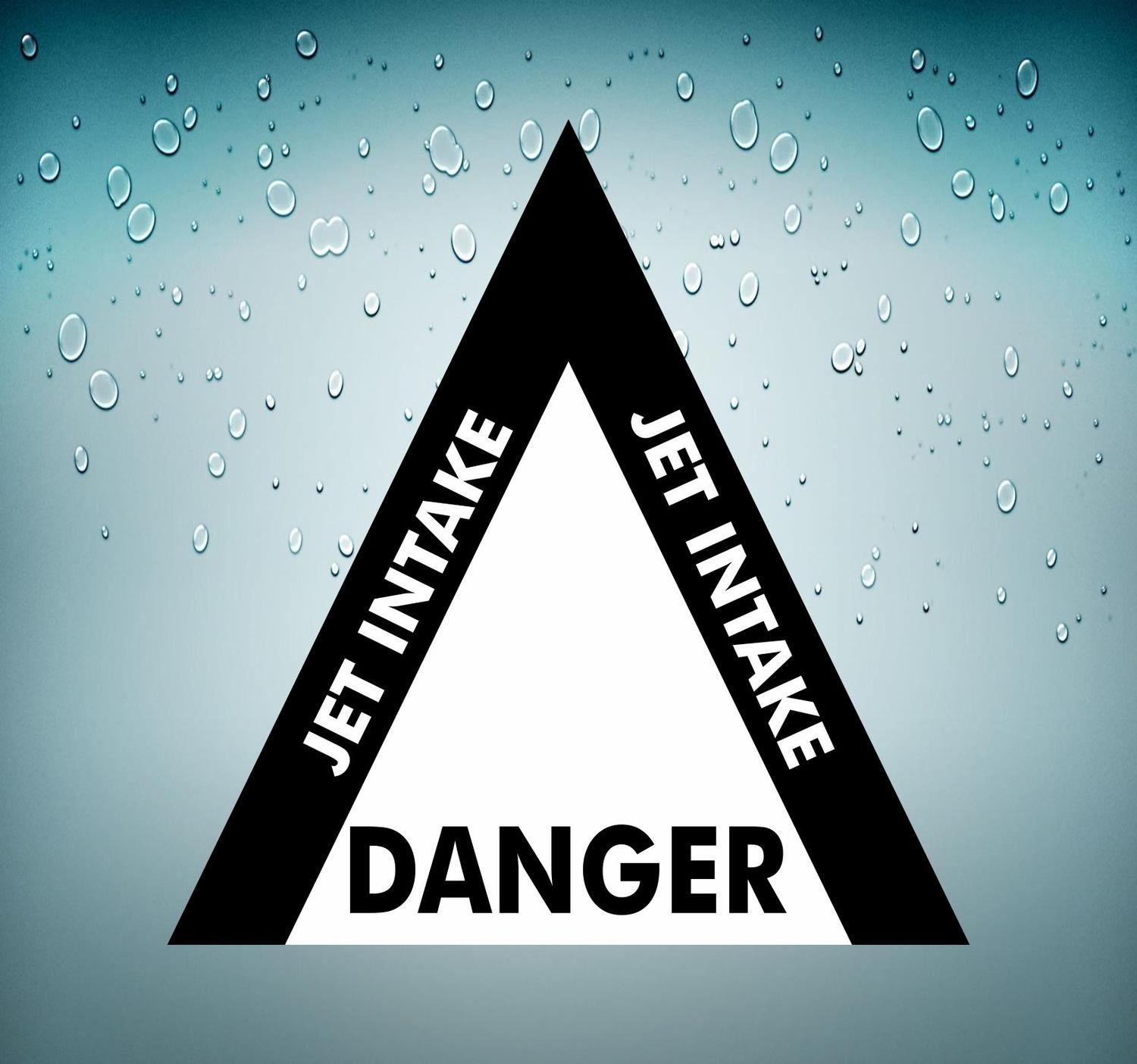 Decal Sticker Car Plane Aviation Airport Danger Jet Intake