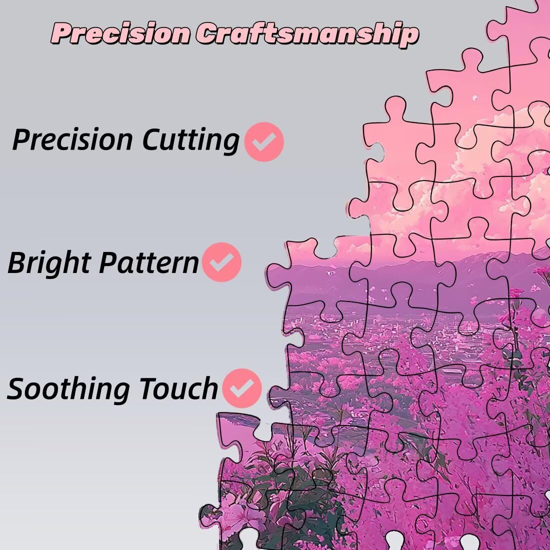 Puzzle dla dorosłych 5000, układanki krajobrazowe 5000 elementów dla dorosłych, niemożliwe drewniane kwiaty dla całości, klasyczna wymagająca gra logiczna do dekompresji, prezenty dekoracja -2199