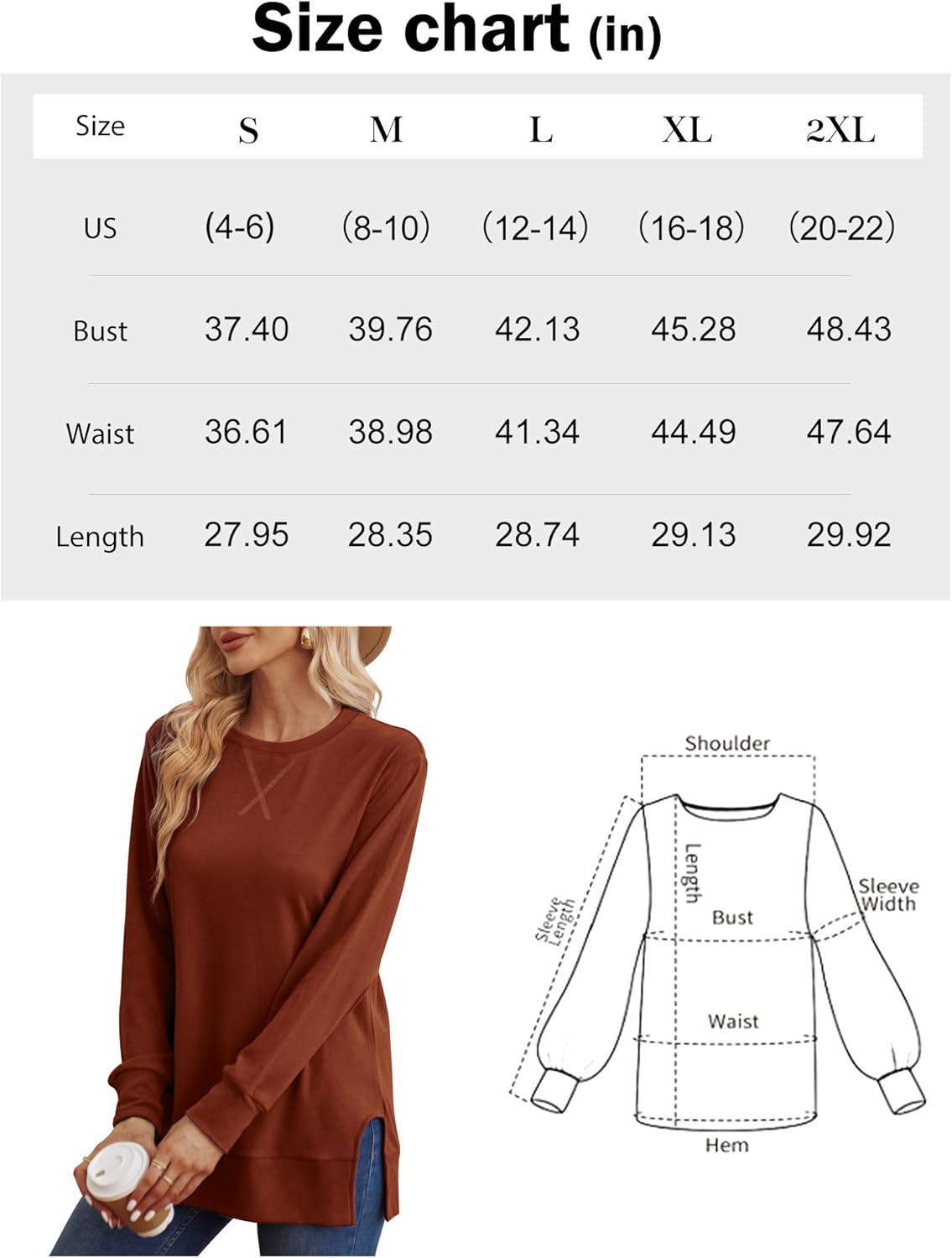 Sweatshirt for women Side Split Fall Fashion 2025 Long Sleeve Shirts Trending Now