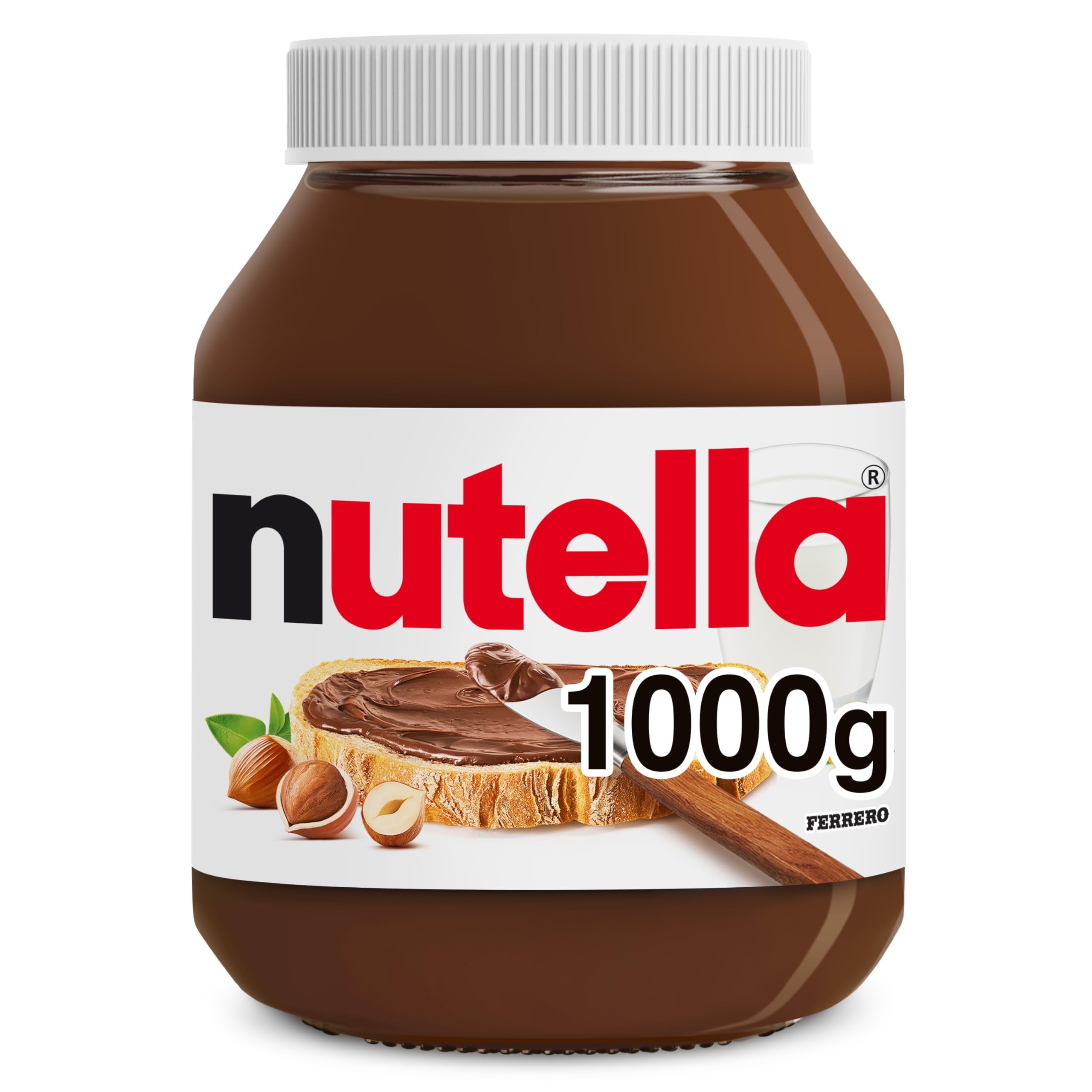 Nutella Hazelnut Chocolate Spread 1kg, Family Portion for Breakfast, Pancakes, Party Food, Unique Recipe and an Unmistakable Taste