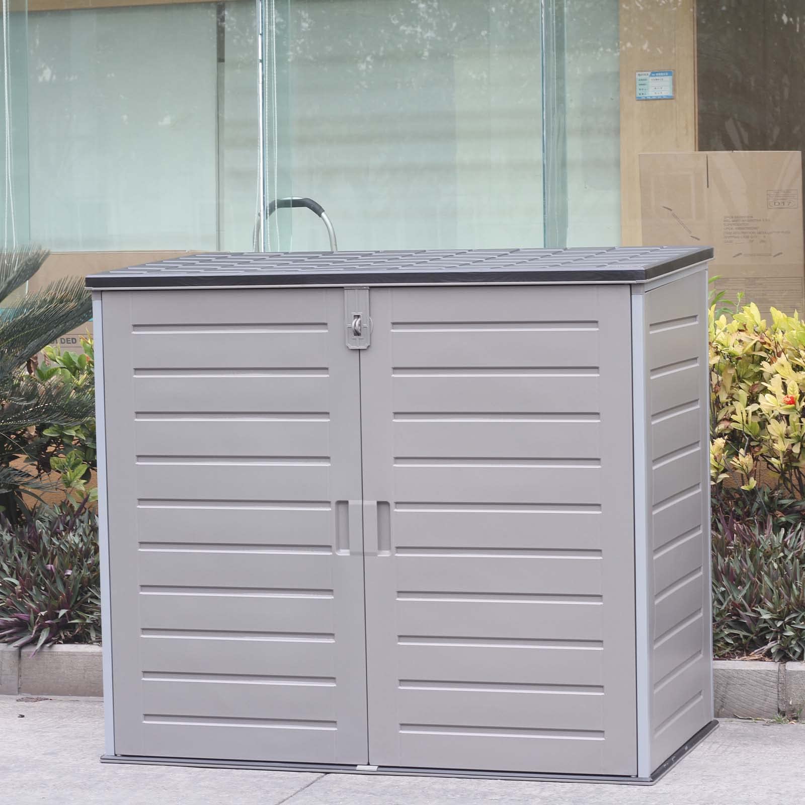 Gardiun Cassapanca in Resina Soften II 1.170 L 140x82x123 cm con Ammortizzatori Grigio