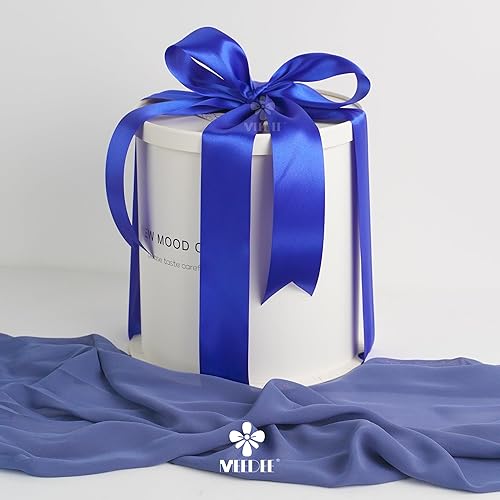 Miniatura 4 de MEEDEE Cinta de satén real de 2 pulgadas, cinta de satén de doble cara por 25 yardas, cinta de seda de satén para envolver regalos, manualidades,