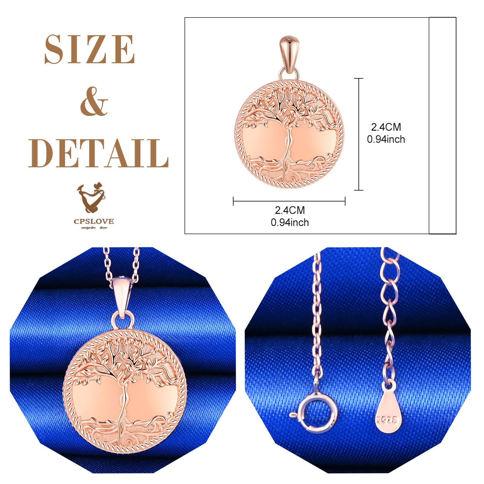 Collane Ciondoli Foto da donna ragazza Collana Medaglioni in argento 925 Fotografia Ciondolo Albero della Vita personalizzato Pendenti aperto amuleto rotondo di moda
