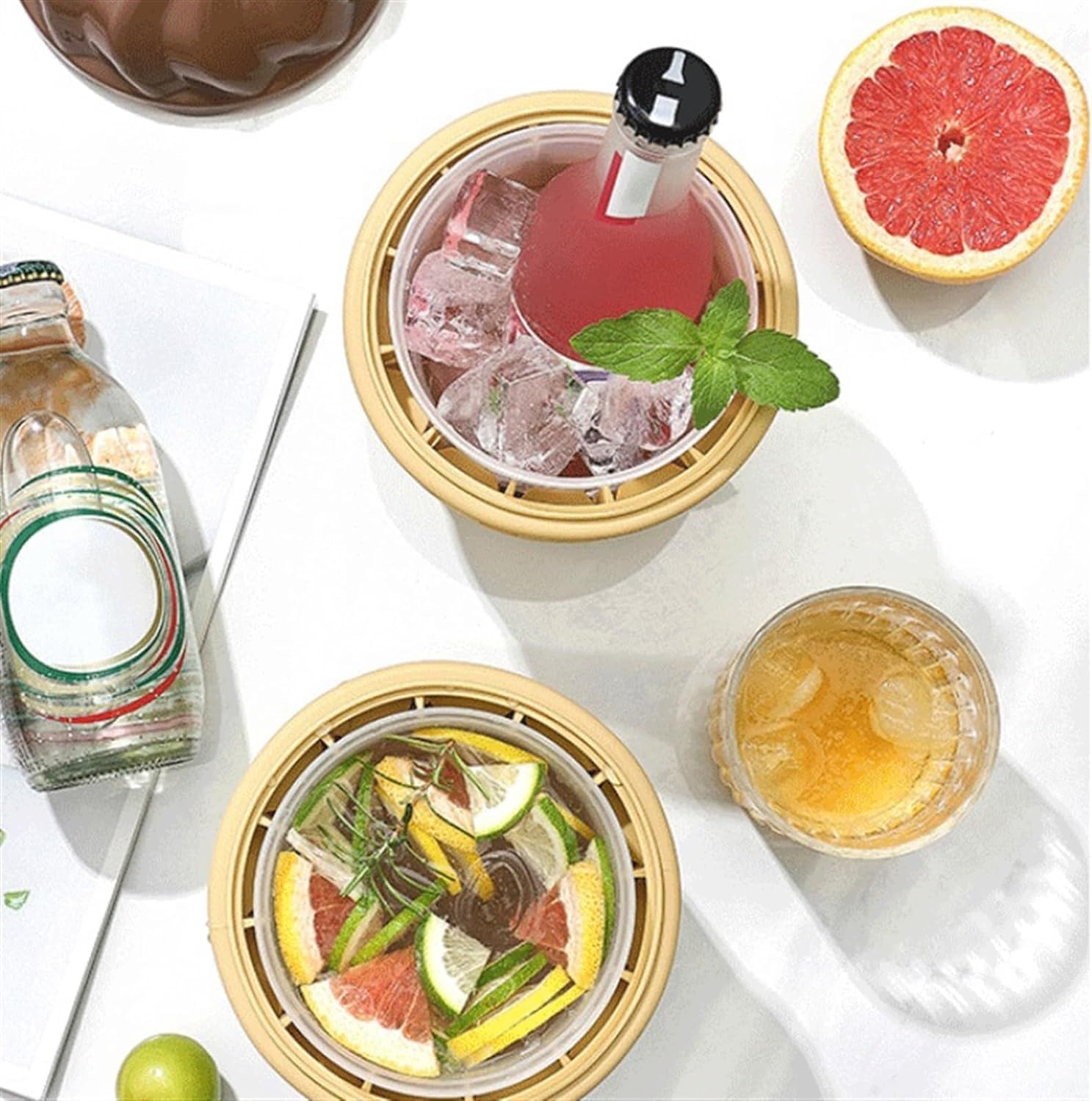 Cubitera Botella Vino Cubos de Hielo Champán Vino Cerveza Cubo Enfriador de Helado de Silicona para Cubitos de Hielo Cubo de champán Cubo de Cerveza Champán