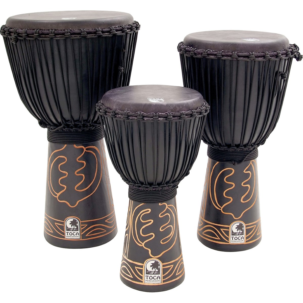 Toca Synergy Black Mamba Djembe With Bag And Djembe Hat 13 In