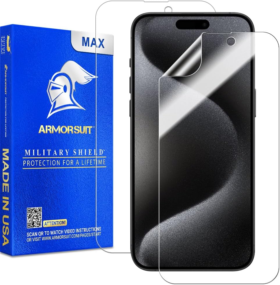 ArmorSuit 2 Pack Screen Protector for iPhone 15 Pro...