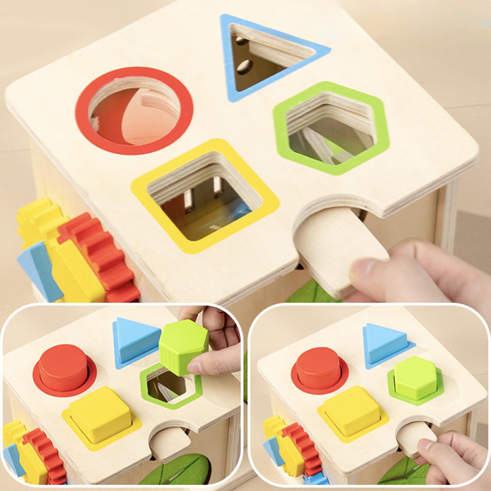 Cubo Di Attività Per Bambini 8 In 1 Educativo In Legno | Giocattolo a Forma di Cubo per Per Feste Asilo Scuola Casa Compleanno Ragazze Ragazzi Bambini 1-6 Anni
