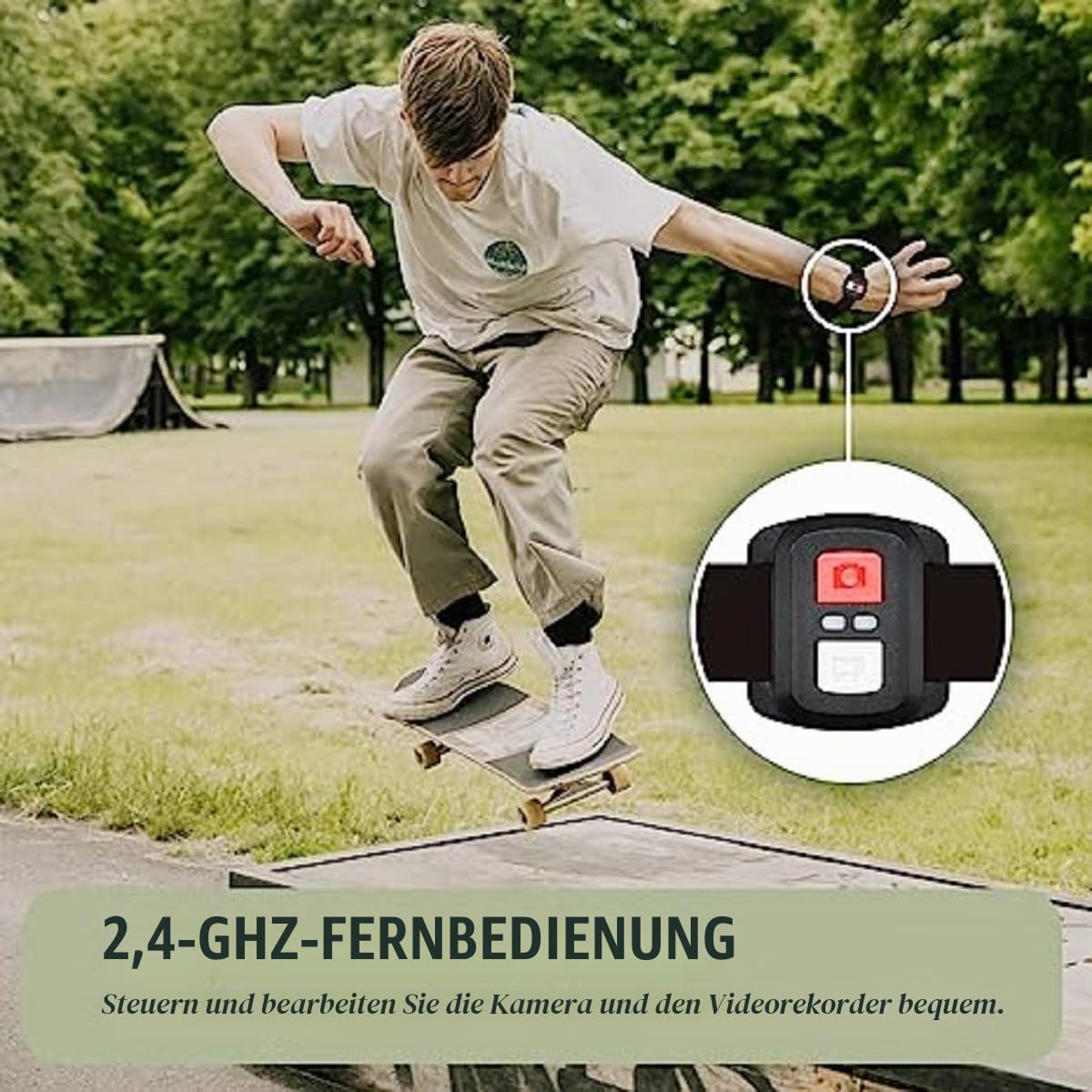 Exprotrek Action Cam 4K Unterwasserkamera Wasserdicht 40M Ultra HD 20MP Kamera 170 ° Ultra-Weitwinkel WiFi Camcorder EIS Stabilisierung mit Dual 1350 mAh Akku – Bild 5