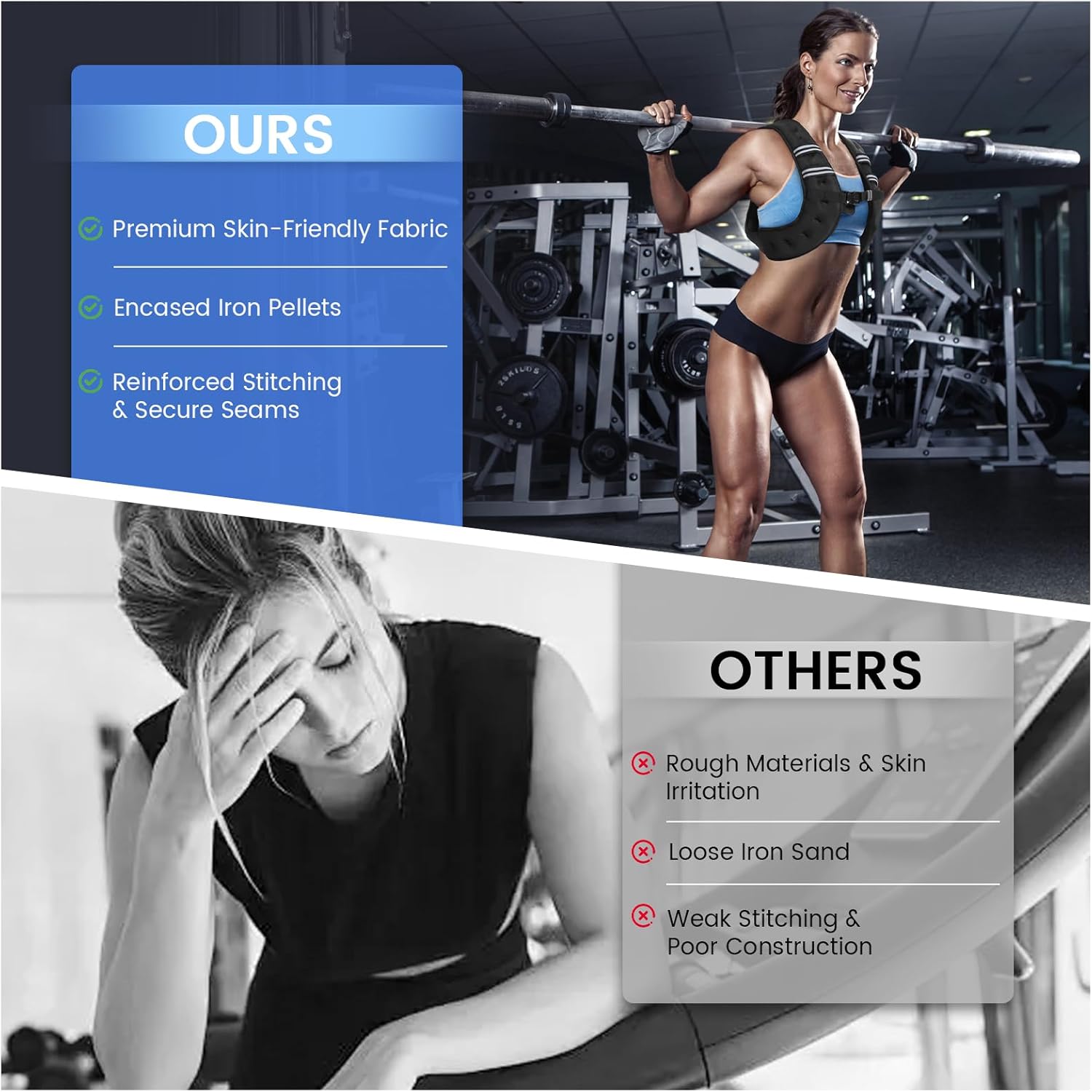 Weighted Vest Woman, 6/8/12/16/20/25/30 Lb Unisex Reflective Strength Training Weight Vest For Running, Jogging, Cardio & Workouts - Image 6