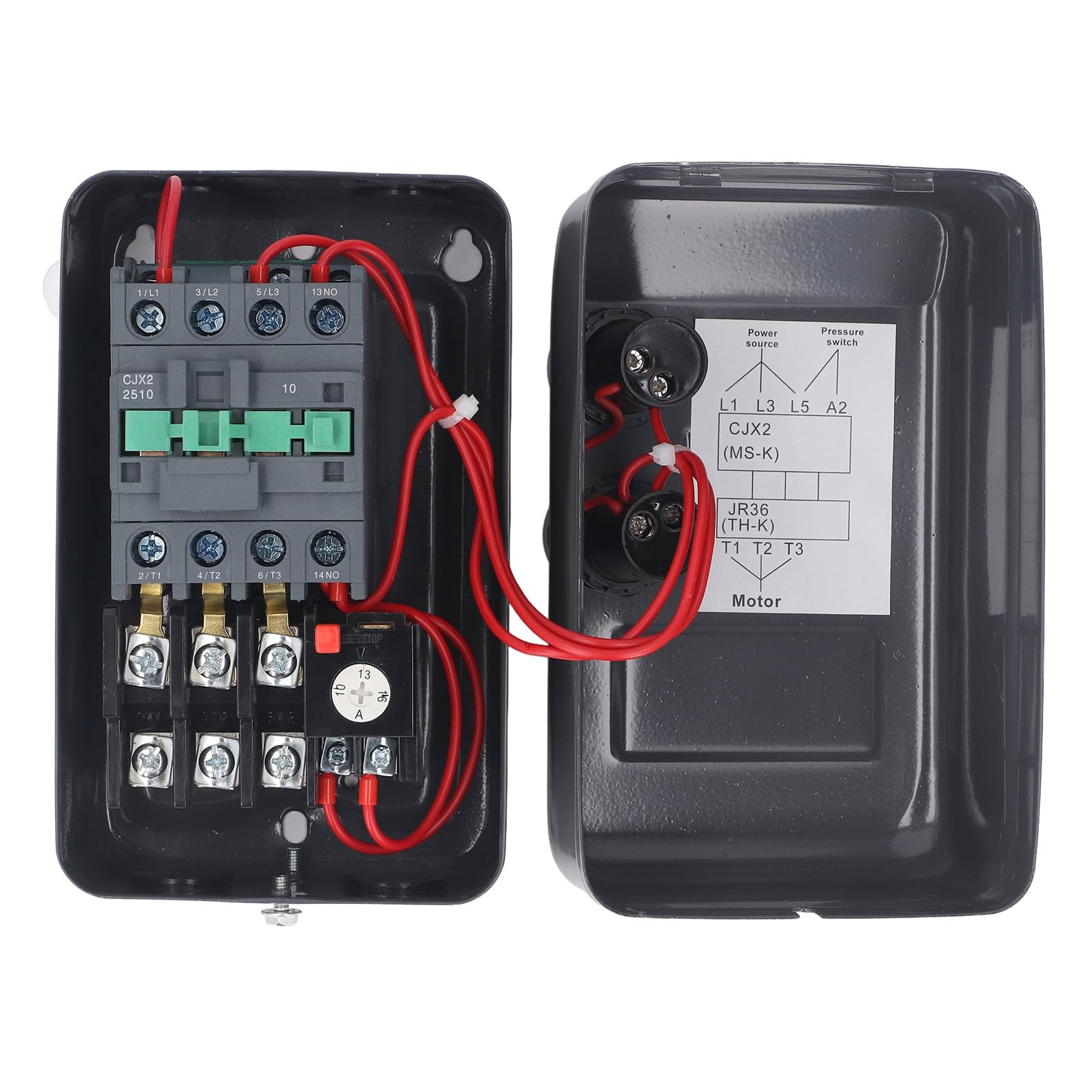 Interruptor magnético para motor eléctrico fiable, potencia 5,5 kW, amplia aplicación para situaciones de control del arranque del motor. Material de hierro