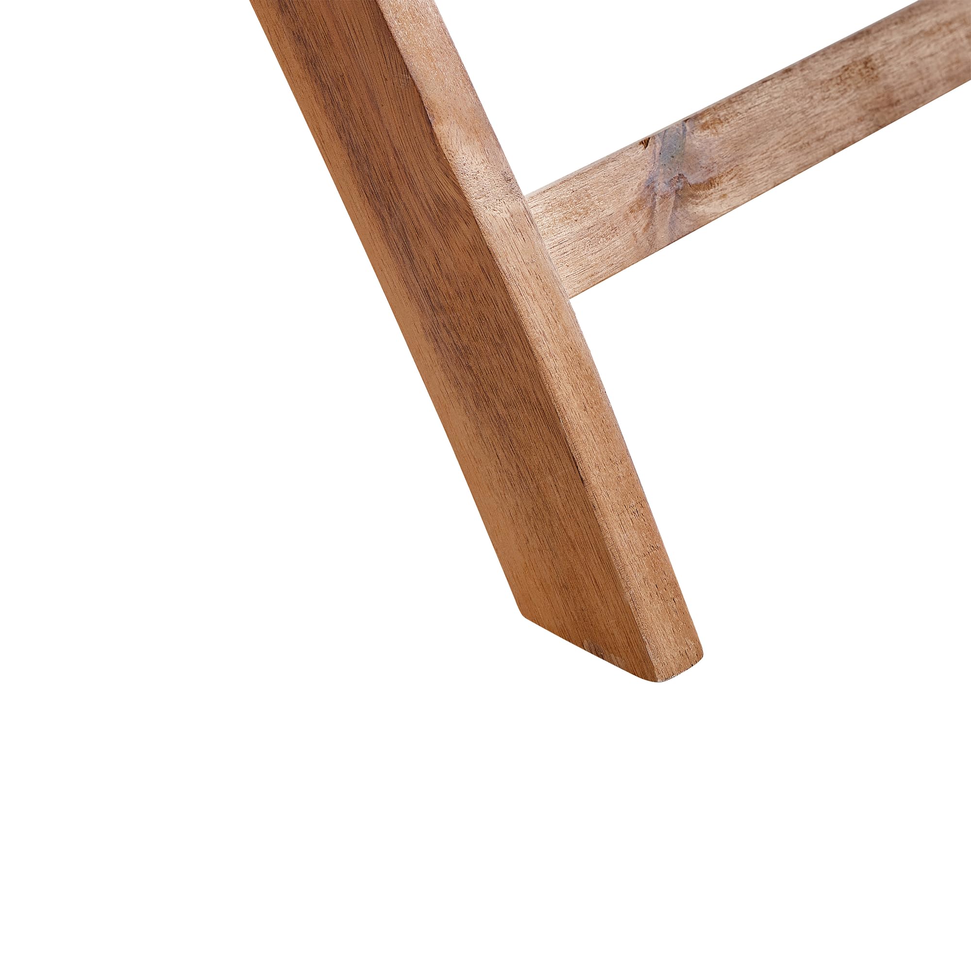 Gartenstühle 2er Set Akazienholz mit Seilgeflecht beige klappbar Prossedi