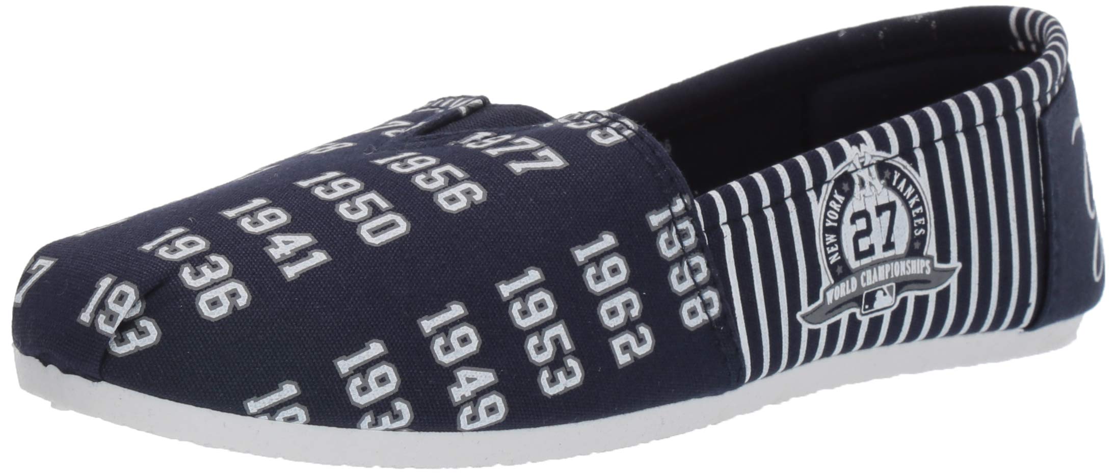 FOCO Womens MLB Thematic Print Canvas Shoes