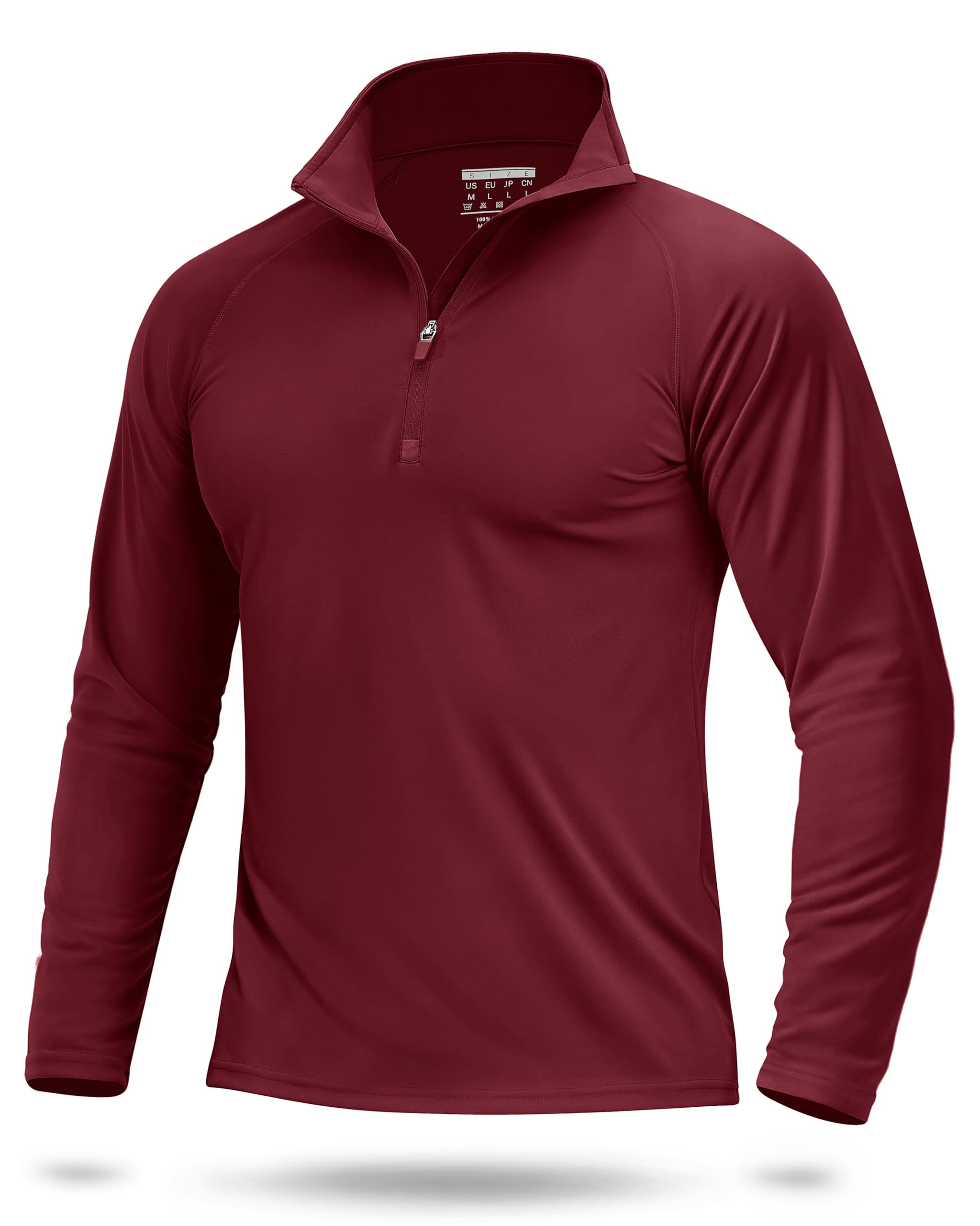 Boladeci Men's UPF 50+ Sun Shirts 1/4 Zip Long Sleeve SPF UV Protection Lightweight Quick Dry Quarter Zip Golf Shirts