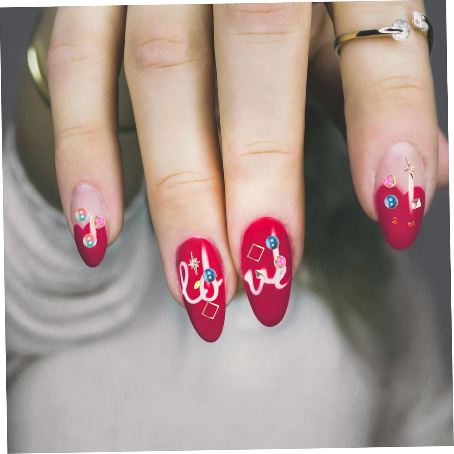 9pcs Elegant Nail Decorations of Nail Gems Rhinestones Pearls Sequins for Art and Fashion