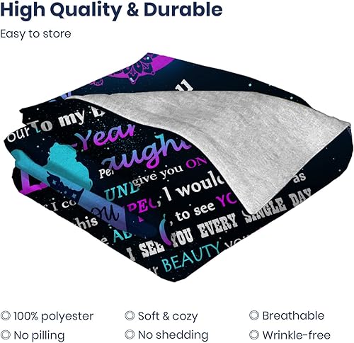 Miniatura 2 de Coolim Regalos para niña de 12 años, regalos para hija de mamá, manta para hija de 12 años de edad, 60 x 50 pulgadas