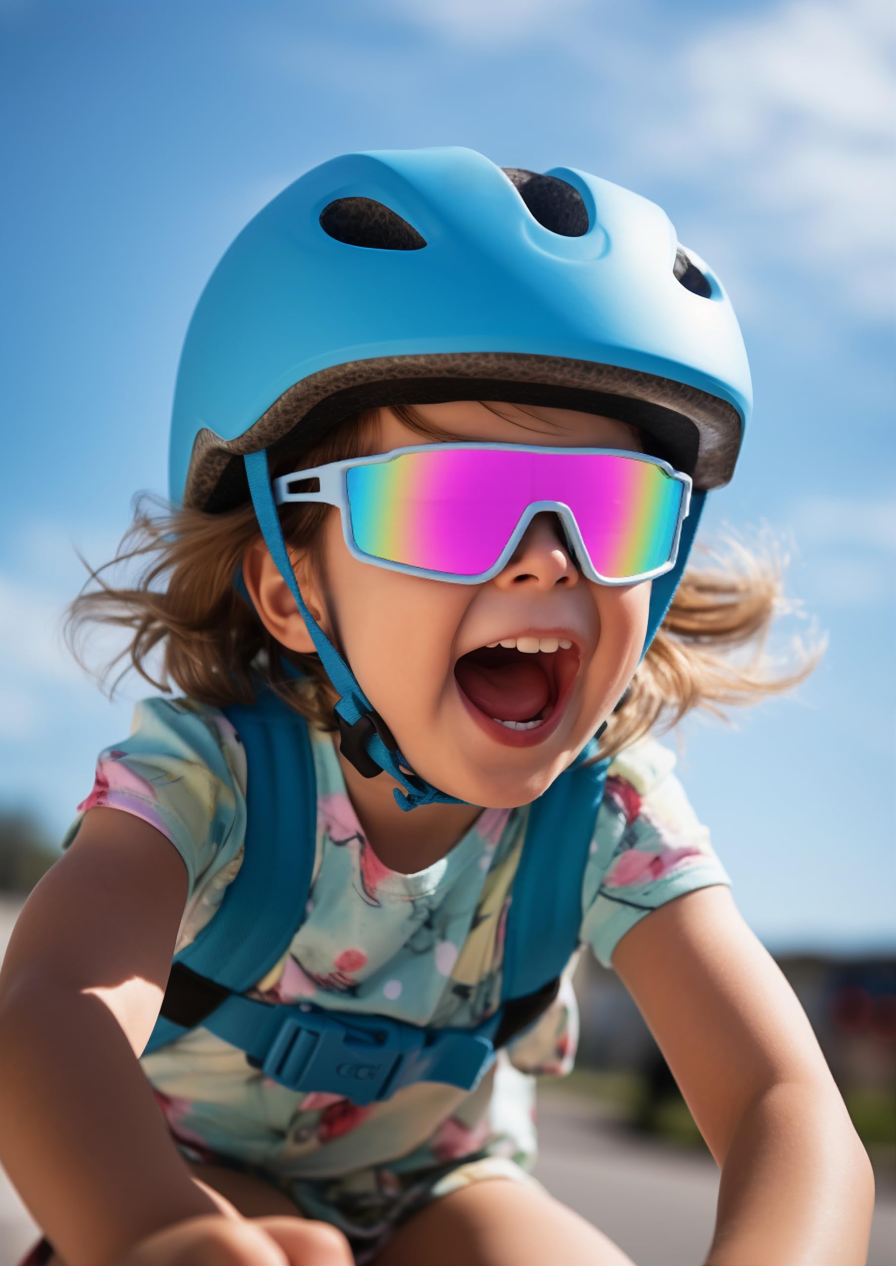 Polarisierte Baseball-Sonnenbrille für Kinder, Sport-Sonnenbrille für Jungen und Mädchen, 6–14, Jugend-Sonnenbrille zum Radfahren, Laufen