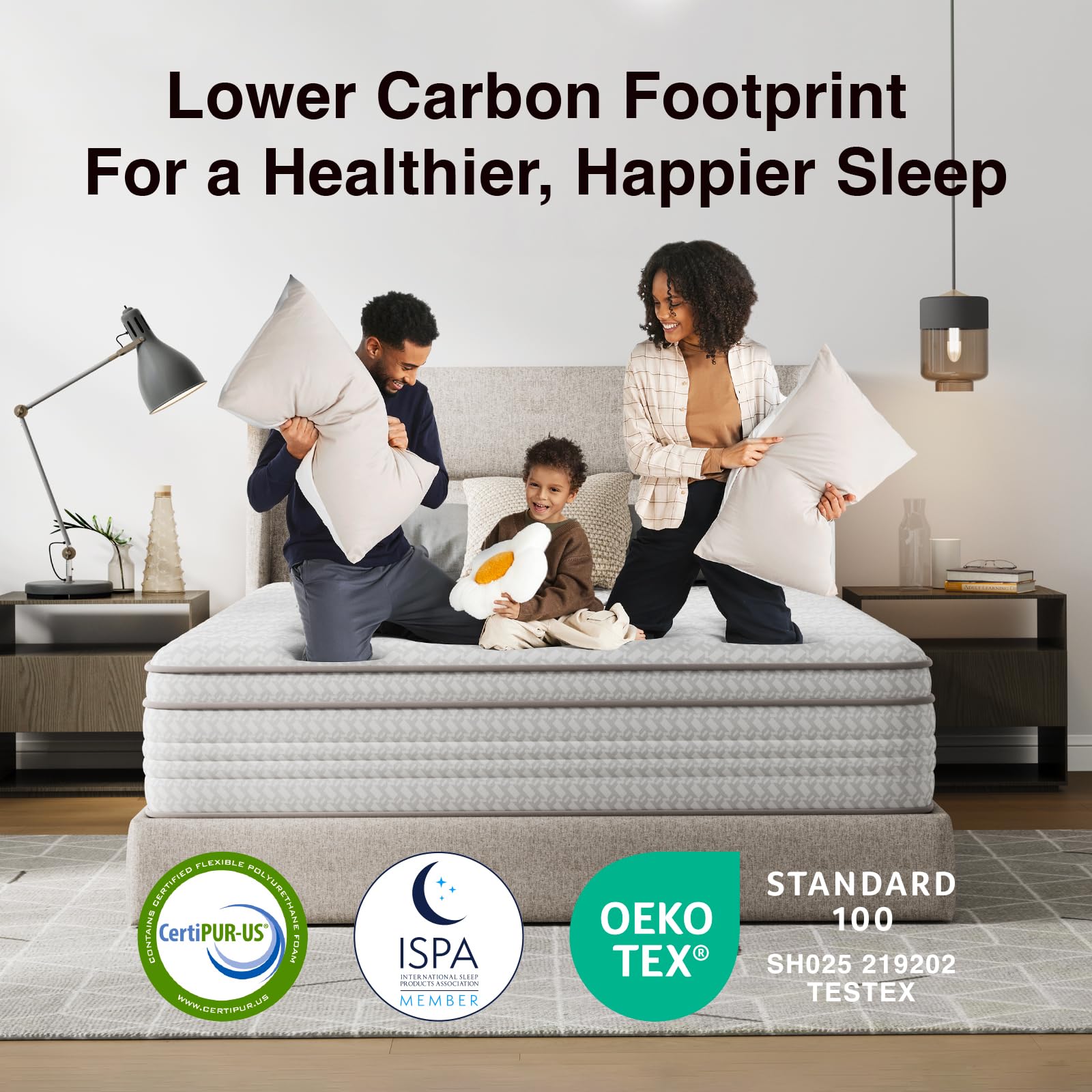 Best King Size Mattresses to Shop in 2026 3 Novilla 12 Inch King Size Mattress, Hypoallergenic & Back Pain Relief, Hybrid Ki — product photo
