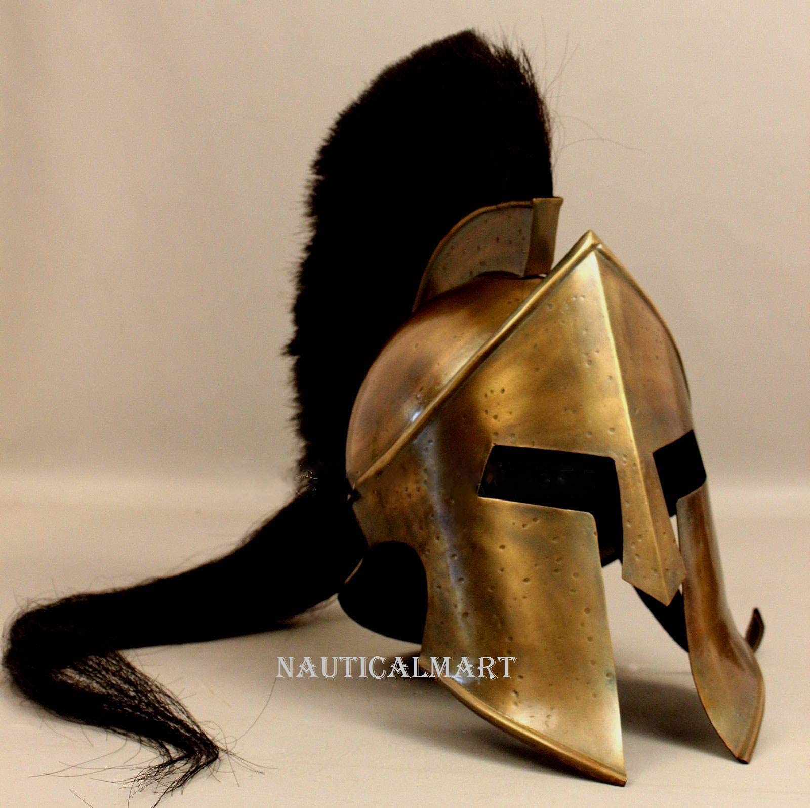 NauticalMart 300 King Leonidas Spartan Helmet Warrior Costume Medieval Helmet Liner
