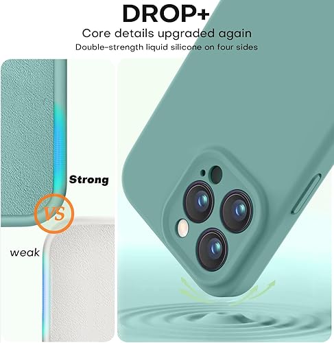 Miniatura 4 de Vooii Funda compatible con iPhone 15 Pro, silicona líquida Defender mejorada, protección mejorada de la cámara forro de microfibra suave