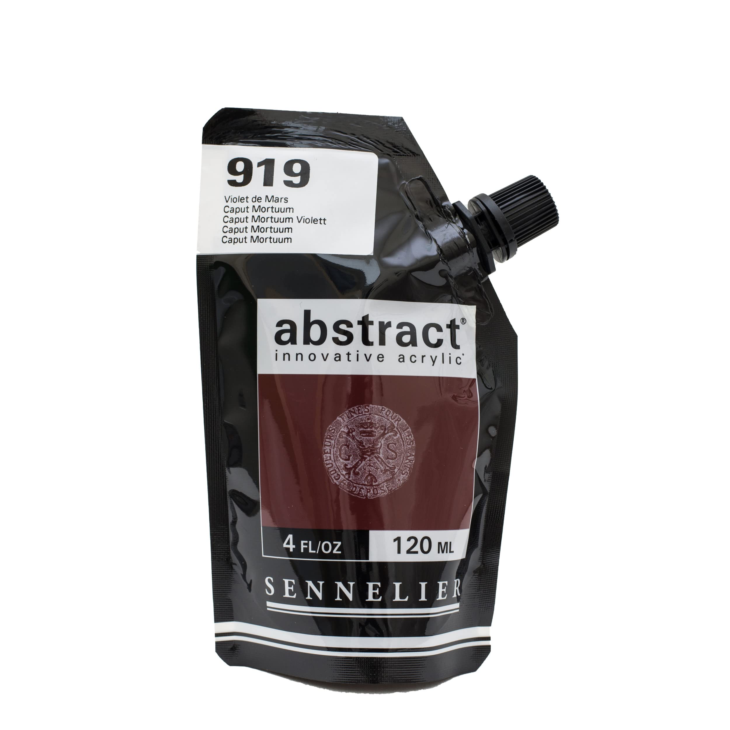 Sennelier Abstract Acrylic Paint Pouch, 120ml, Caput Mortuum