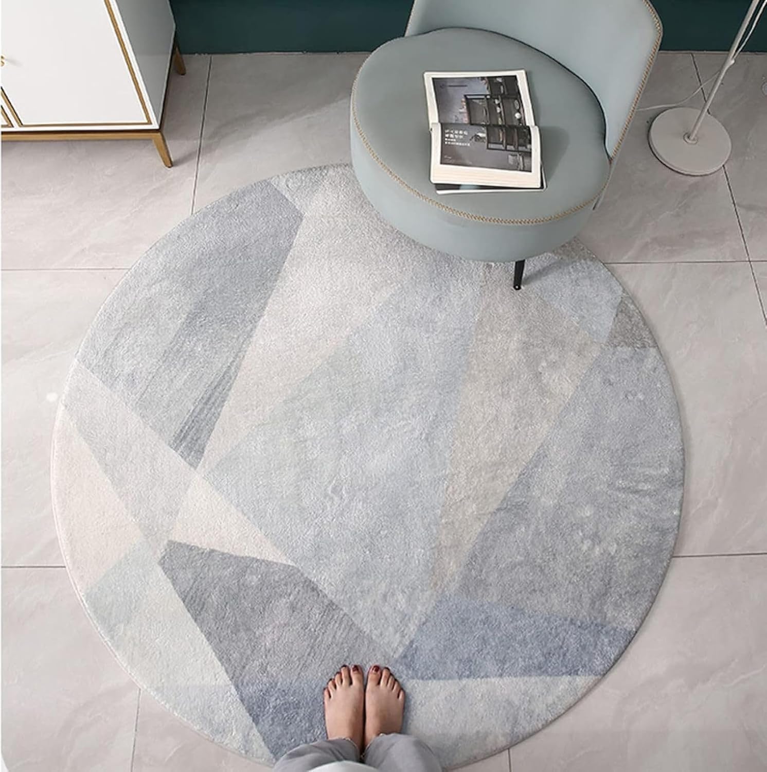 チェアマット ラグ カーペット 円形 ラグマット ホットカーペット 丸い マット マイクロファイバー 絨毯 洗えるラグ 北欧 丸型