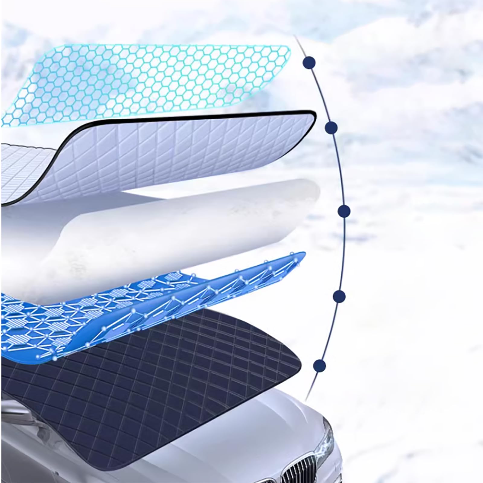Autoruithoes winter voor Lexus NX 450 350 2021 2022 2023, auto voorruit cover winter 6 magneten, Autohoes wintervoorruit tegen sneeuw ijs en vorst,B Green