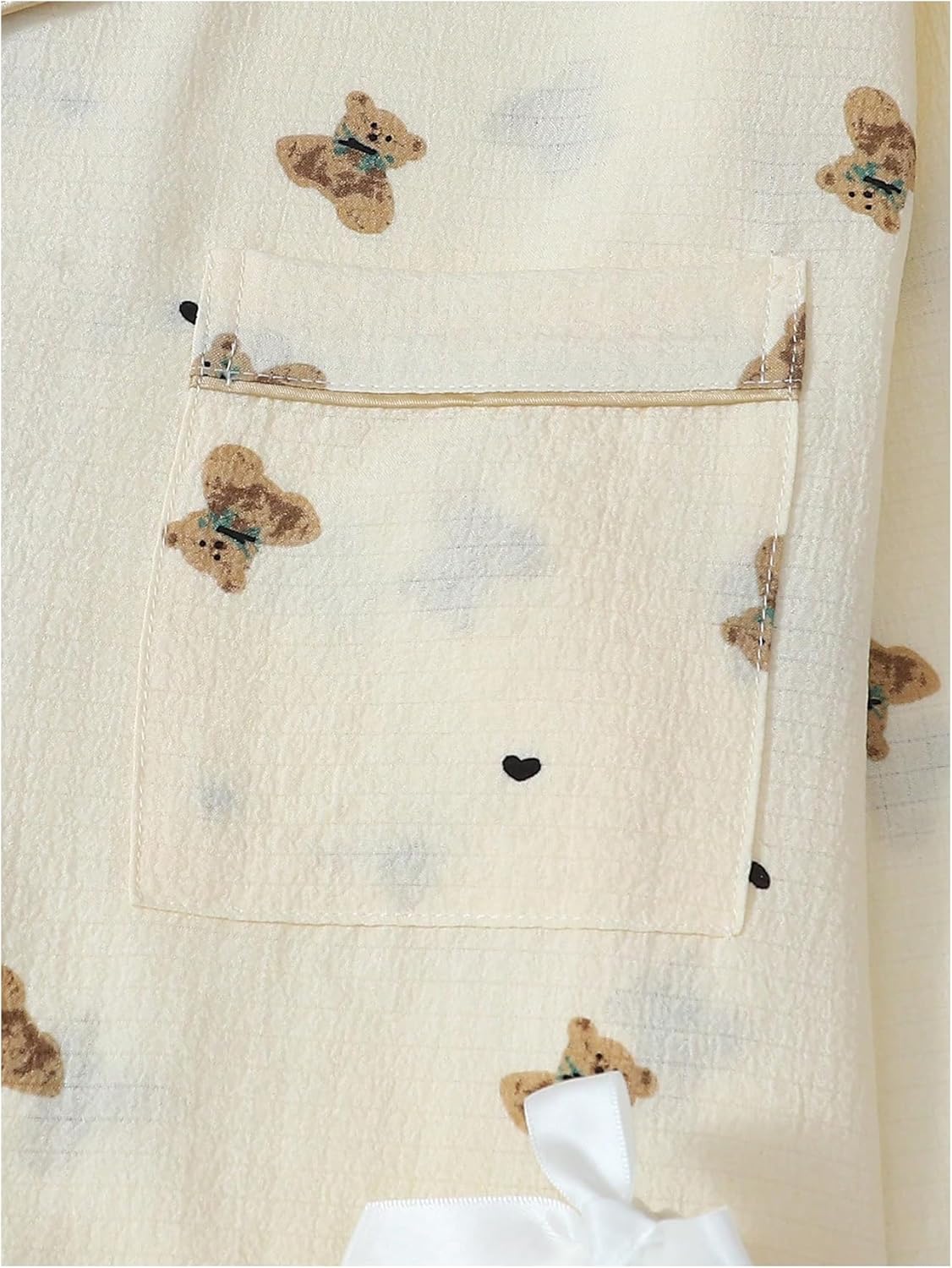 Verdusa Women's 2 Piece Pajama Sets Cute Pj Set Printed Sleepwear Lounge Sets Long Sleeve Button Up Shirt and Pants - Image 4