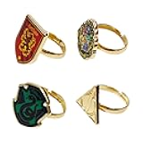 Kids Jewelry: 4-Piece Adjustable Rings for Girls, Ring Sets with metal charm Fashion Girls Jewelry Ages 4+