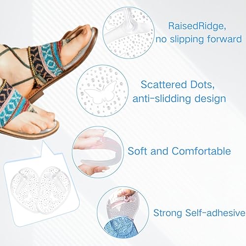 Miniatura 10 de Almohadillas metatarsianas, cojines de bola de pie, 3 pares de almohadillas de gel para zapatos para aliviar el dolor y comodidad, Negro -