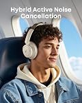 soundcore Q30 by Anker, Hybrid Active Noise Cancelling Headphones with Travel Pouch, Multiple Modes, Hi-Res Audio, Custom EQ via App, 50H Playtime, Comfortable Fit, Bluetooth, Multipoint Connection