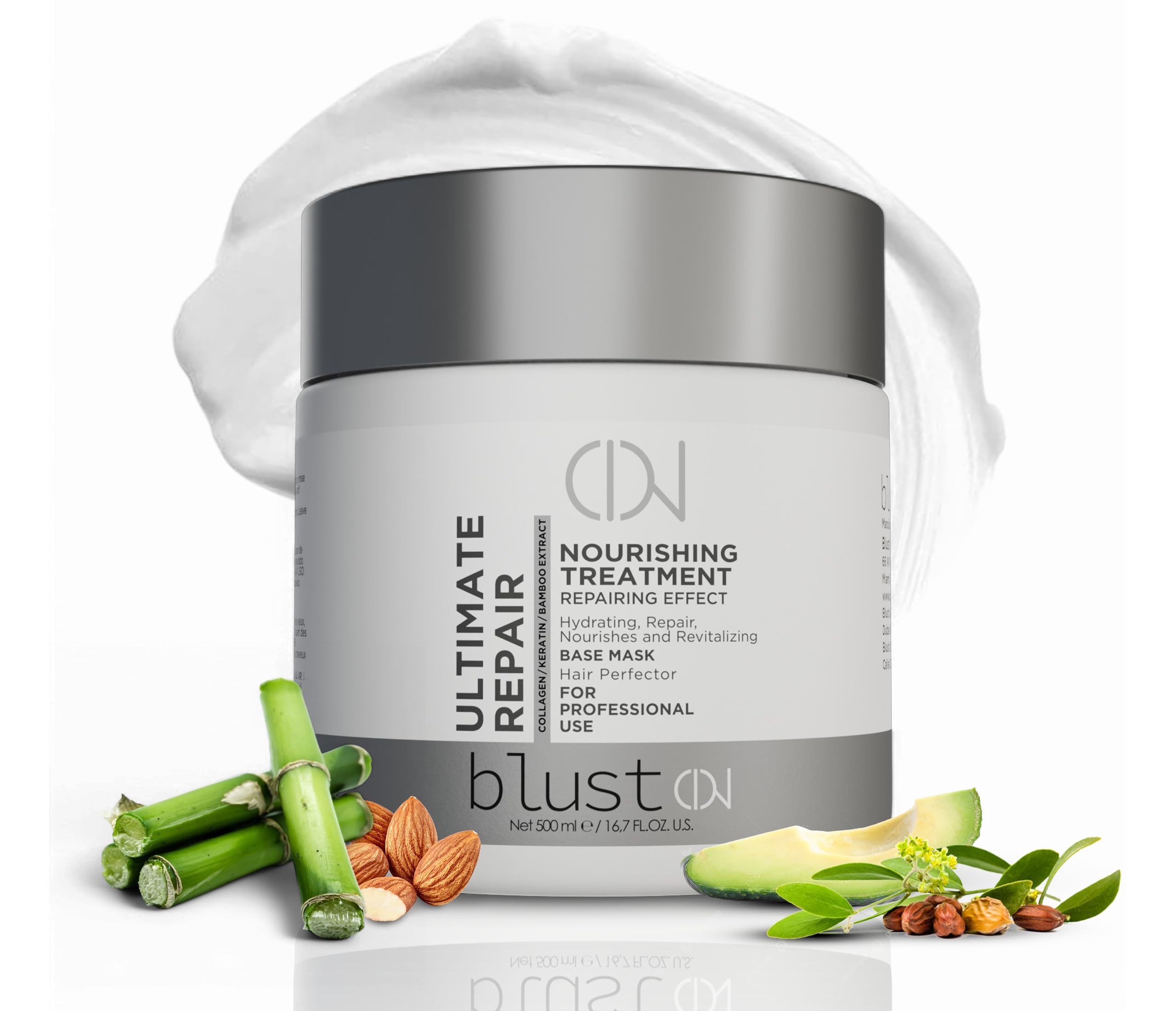 Ultimate Repair Hair Mask for Damaged Hair with Collagen & Keratin – Professional Repair Mask with Deep-Conditioning Performance for Dry &