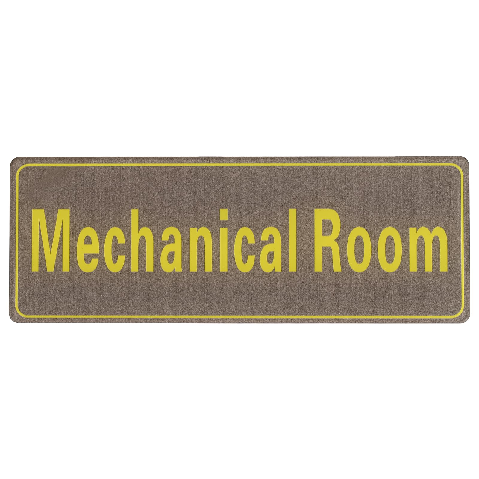 PATIKIL 9"x3" Mechanical Room Sign, 1Pcs Room Door Sign Self-Adhesive Door Sticker Acrylic Wall Signage Easy Installation for Indoor Outdoor Home Business, Gray with Yellow Text