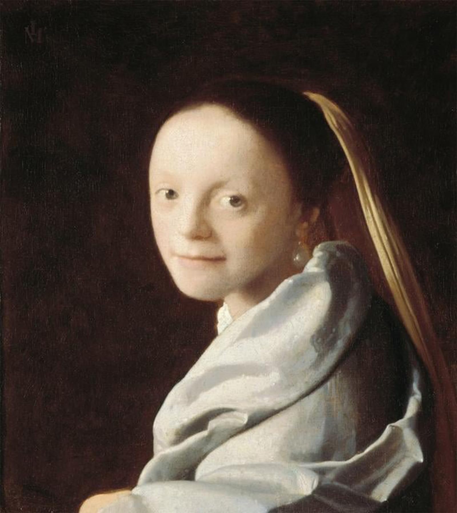SERENDIPITP Retro Picture Poster Wall Art Pictures Painting Girl head by Jan Vermeer van Delft Wall Art Canvas Print for Wall Decor 60x90cm