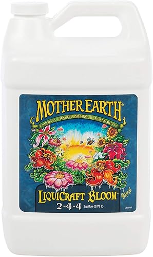Mother Earth LiquiCraft Bloom 2-4-4 para plantas con flores y verduras como tomates, 1 galón