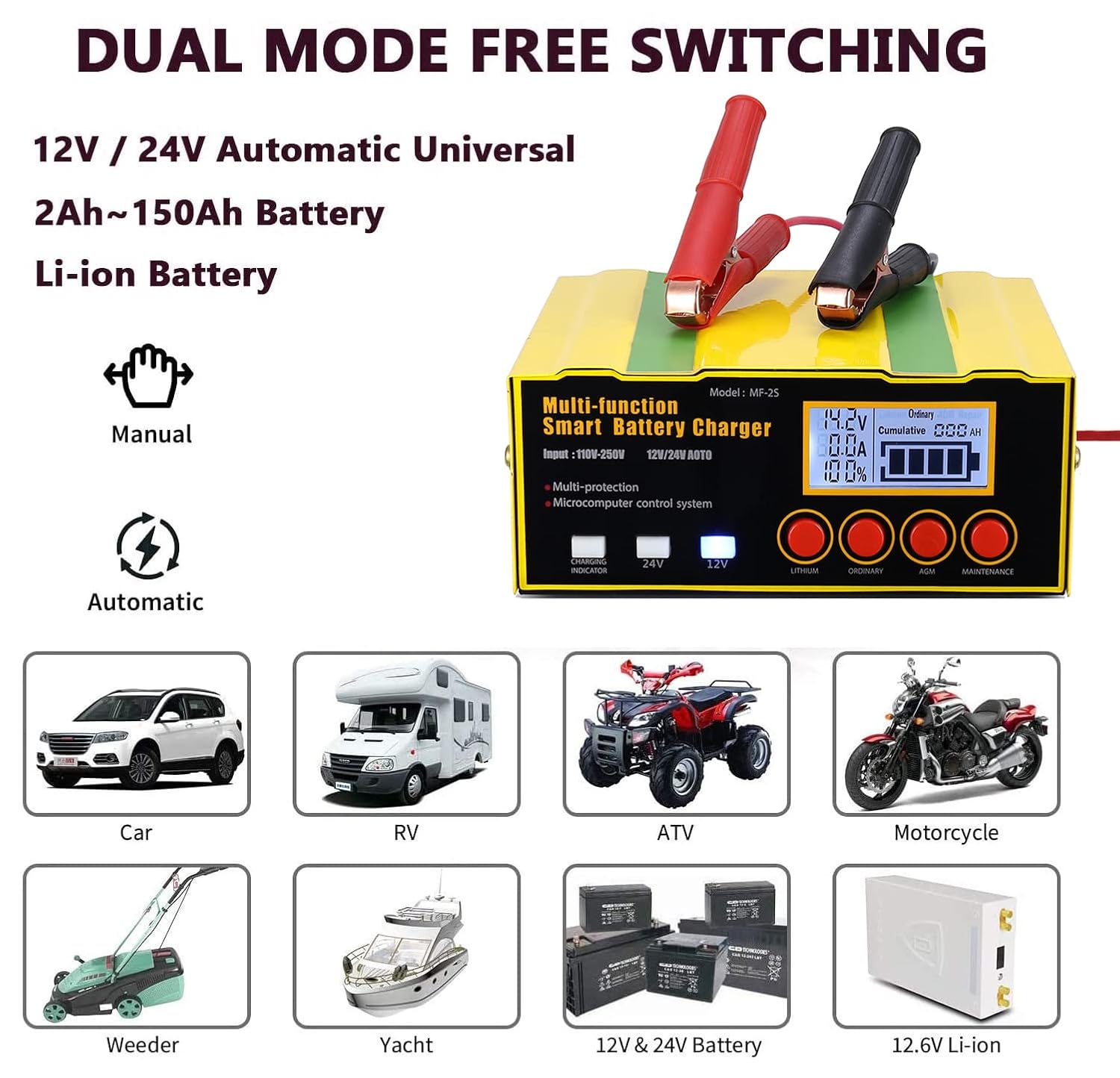 Dual Mode Free Switching for Battery Types