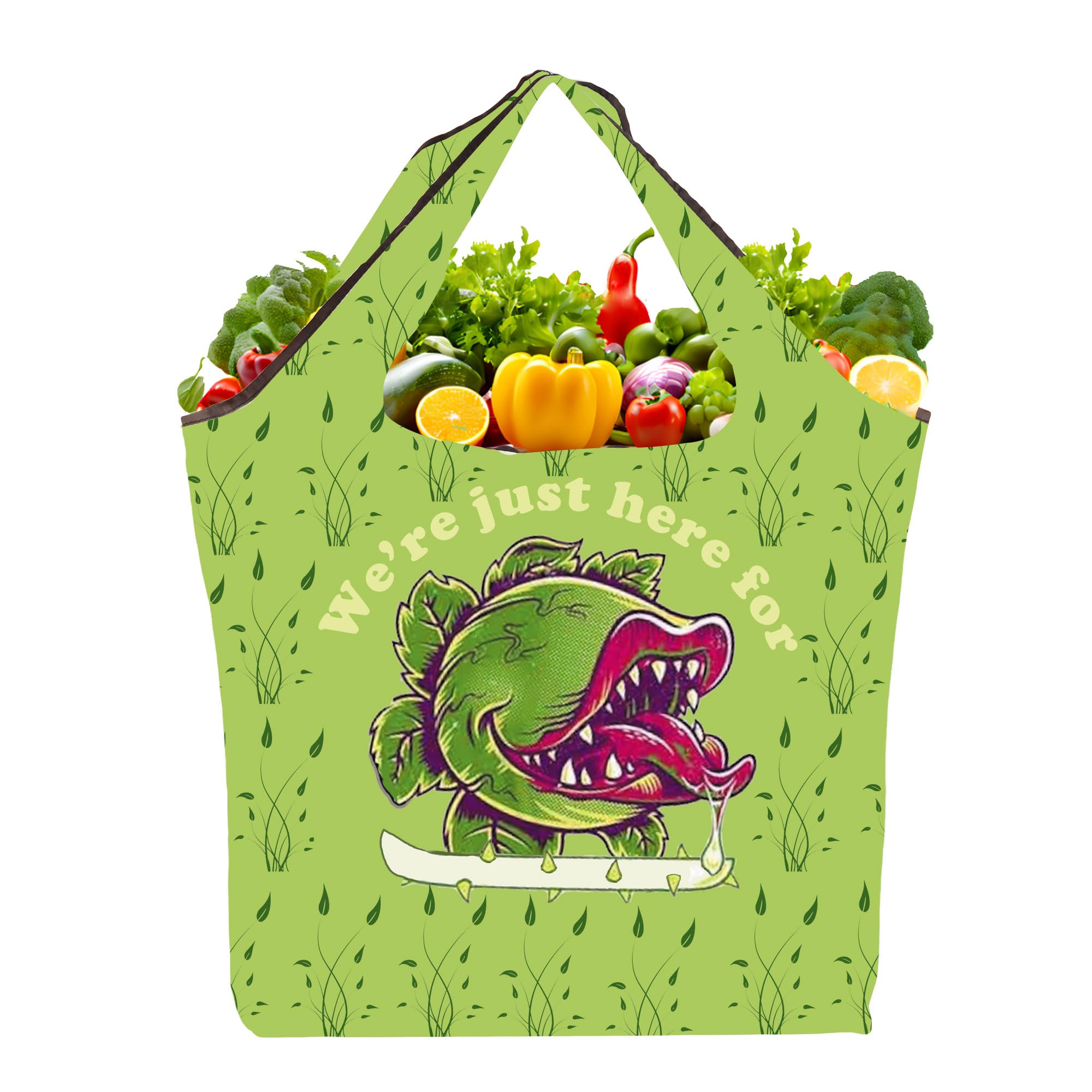 TOBGBE Horrors Shop Merch Horrors Musical Foldable Reusable Grocery Bags Horror Movie Gifts for Fans Totes Fits in Pocket