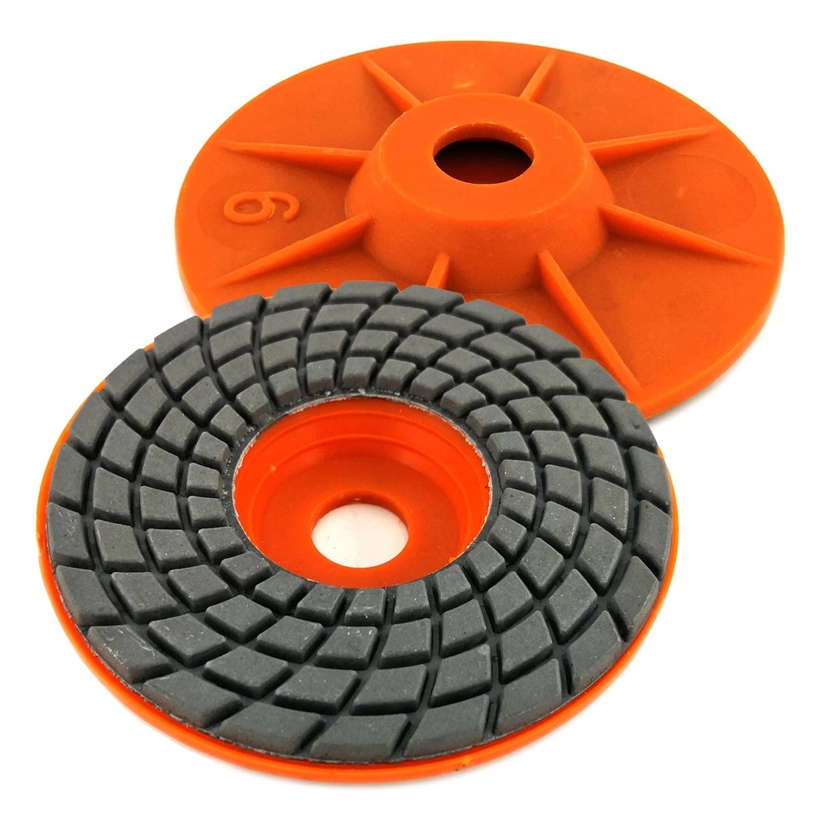 7 unidades/juego de almohadillas de pulido de diamante de 100mm, almohadillas de pulido de granito flexibles en húmedo de 4 pulgadas, discos de pulido de mármol for suelo de hormigón fangzi (