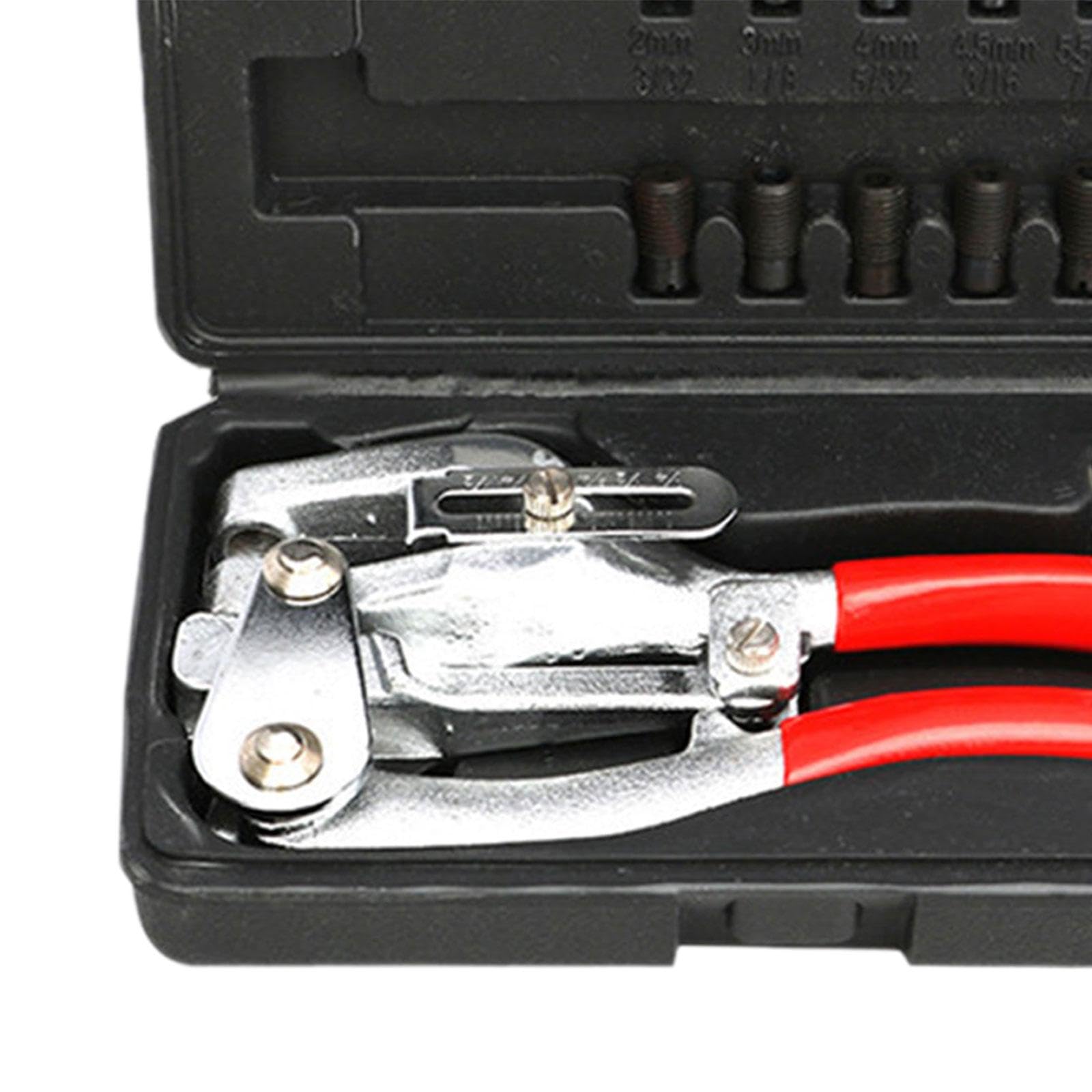 Zestaw do dziurkowania 16 szt. matryc 2 mm – 7 mm, wytrzymały, ergonomiczny uchwyt