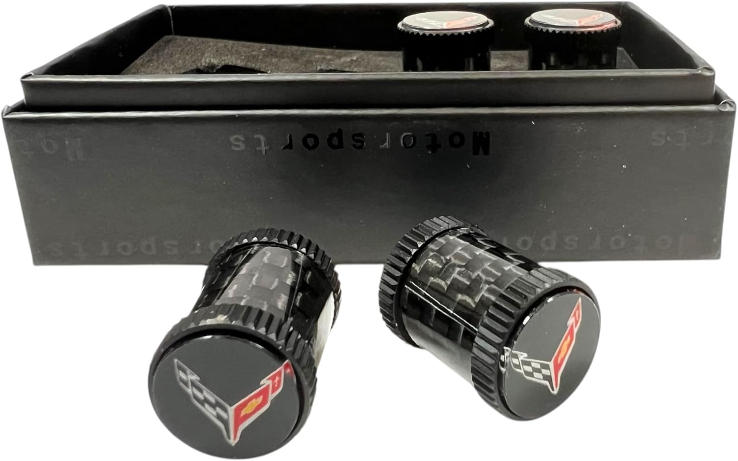 Eurosport Daytona - Compatible with - Chevrolet - Corvette C8 - Carbon Fiber Valve Stem Caps