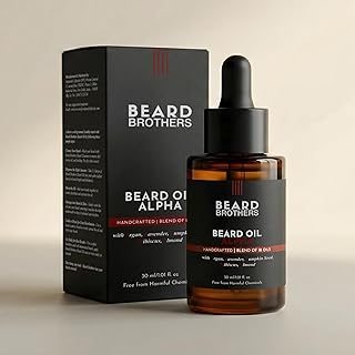 BEARD BROTHERS Alpha Beard oil for men Fast growth and Mustache Growth with Almond Jojoba and Natural Oils Non-Greasy Hair Price In India