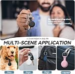 4-Pack IPX8 Waterproof for Airtag Holder, Soft Silicone Case Keychain Compatible with Apple AirTags 1st & 2nd Generation, Shockproof and Anti-Scratch Cover for Pet Collar, Keys, Bags, Luggages