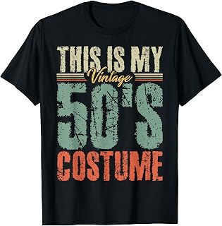 Vintage 50s Costume 50's Outfit 1950s Fashion 50 Theme Party T-Shirt