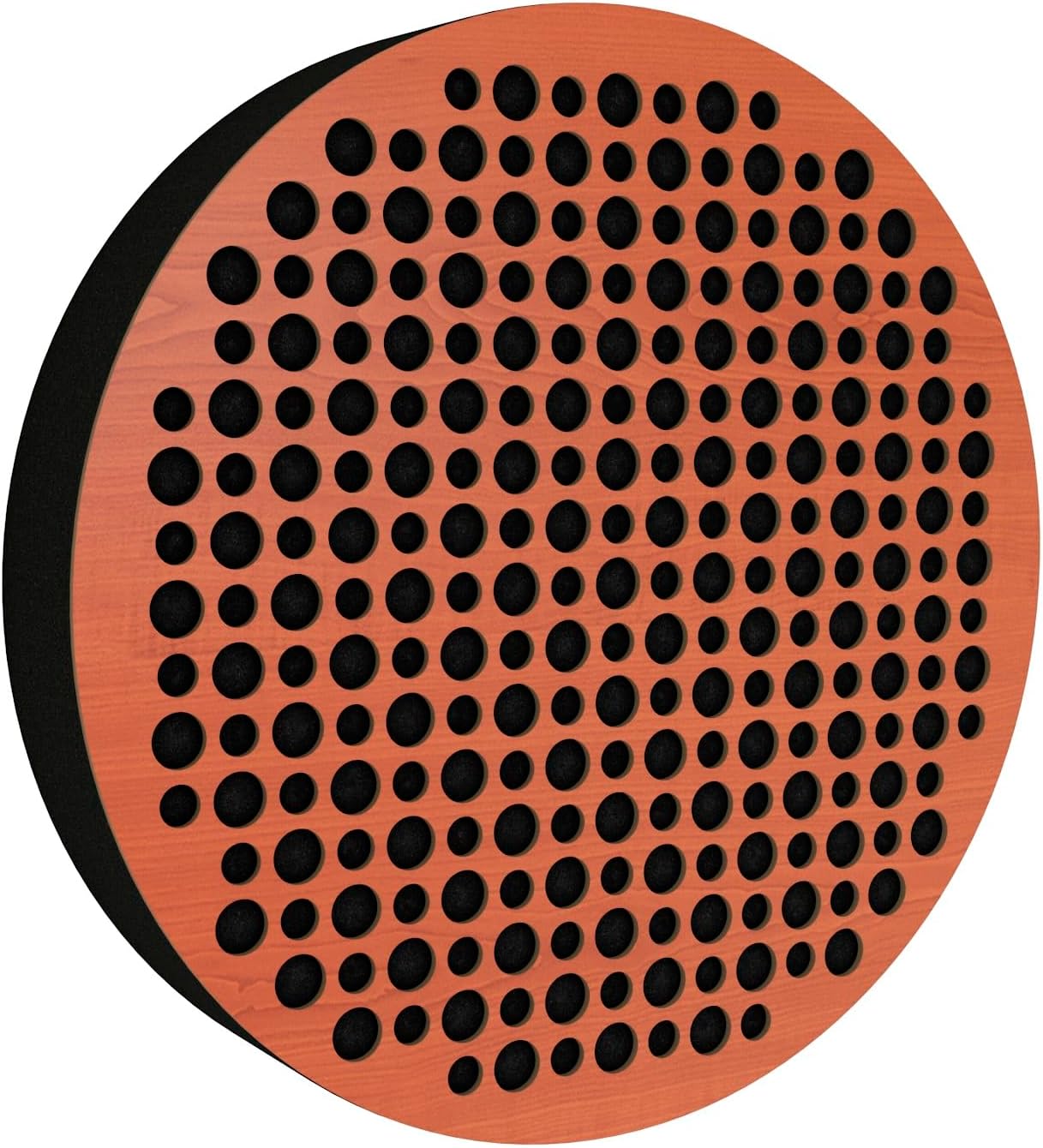 2 Pack — Wall-Mounted Acoustic Panel | Sound-Absorbing & Decorative Wood Panels for Echo Reduction | Home and Studio Acoustic Treatment | Color: [ Red Glossy Plastic | Hexagon]