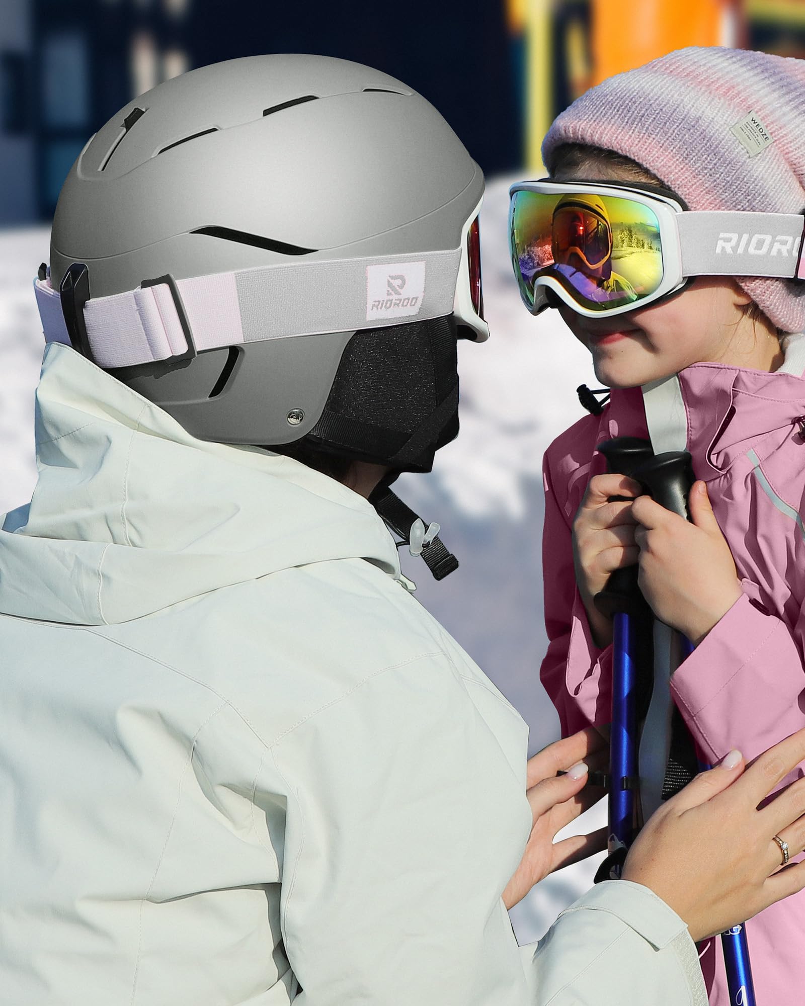 Casco De Esquí con Traje De Gafas, Casco De Deportes Transpirables con Gafas, Adecuado para Deportes De Nieve, Snowboard A Prueba De Viento, Adecuado para Hombres Y Mujeres JóVenes