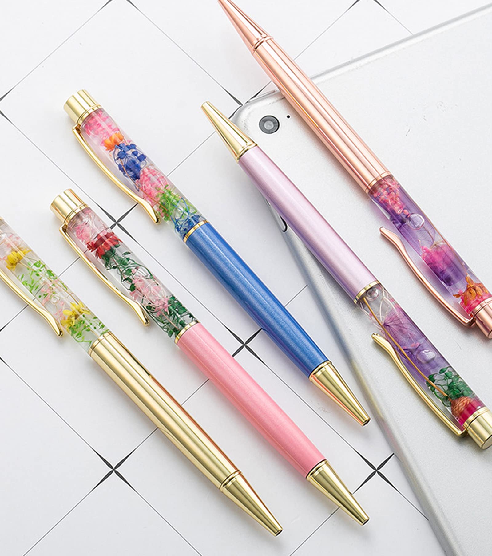 Amazon.co.jp: Gullor 液体フローラルボールペン ギフト用 ファンシー