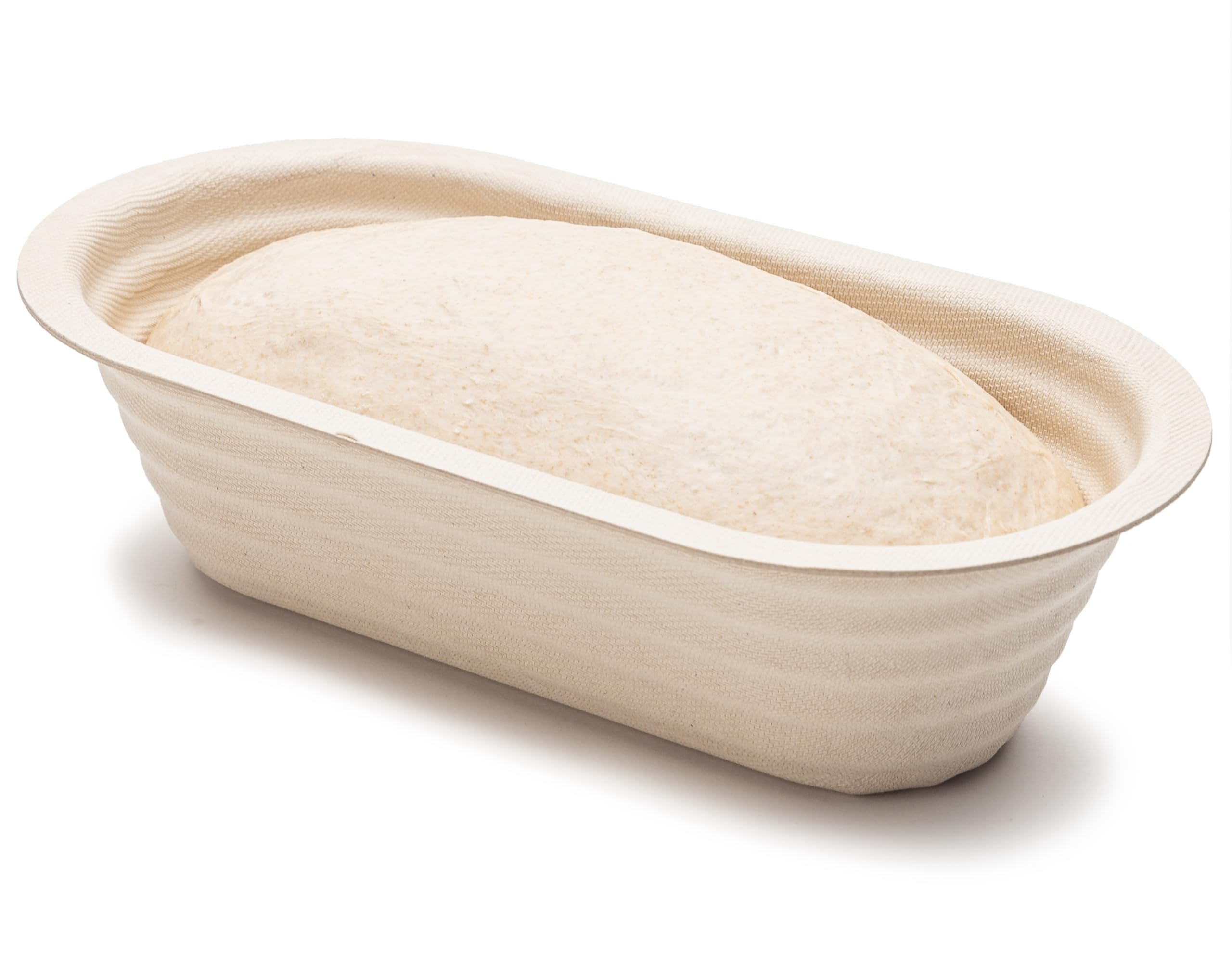 Brod & Taylor Natural Banneton Batard 10” Proofing Basket For Sourdough & Artisan Bread Baking – Easy To Stack, Made From Sustainable Materials (1-Pack)